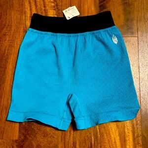 NWT Free People Movement Yoga Gym Shorts Tights M/L Teal Stretchy